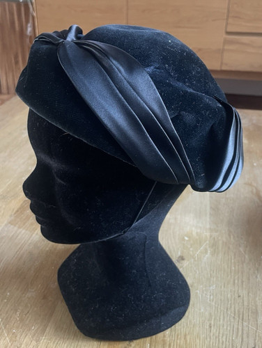 Chapeau ancien velours - velours, noir