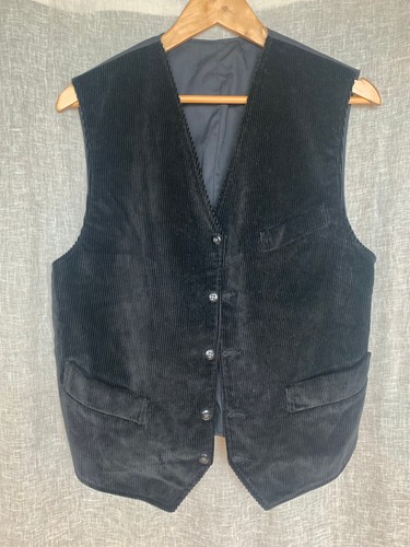 Gilet velours noir ancien - gilet, le