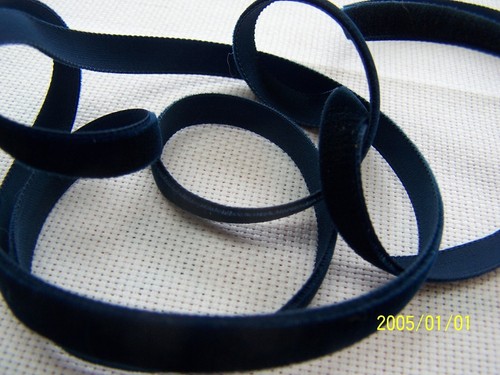 Ancien ruban velours ras - en,
