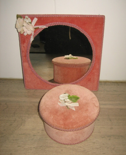 Ancien miroir boite en - miroir,